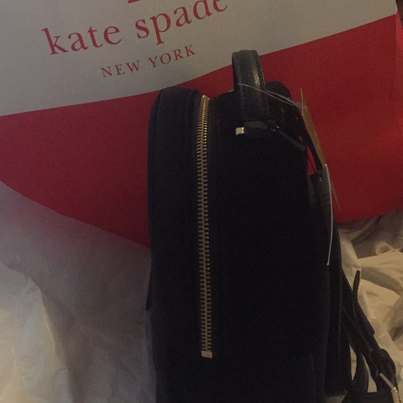 Kate Spade Sammi Dawn Place Velvet Black Backpack - Picture 4 of 4